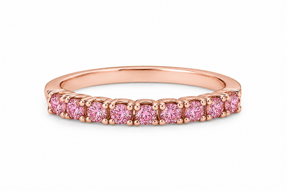 14K Rose Gold Ring with Vivid Rose Sapphires