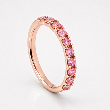 14K Rose Gold Ring with Vivid Rose Sapphires